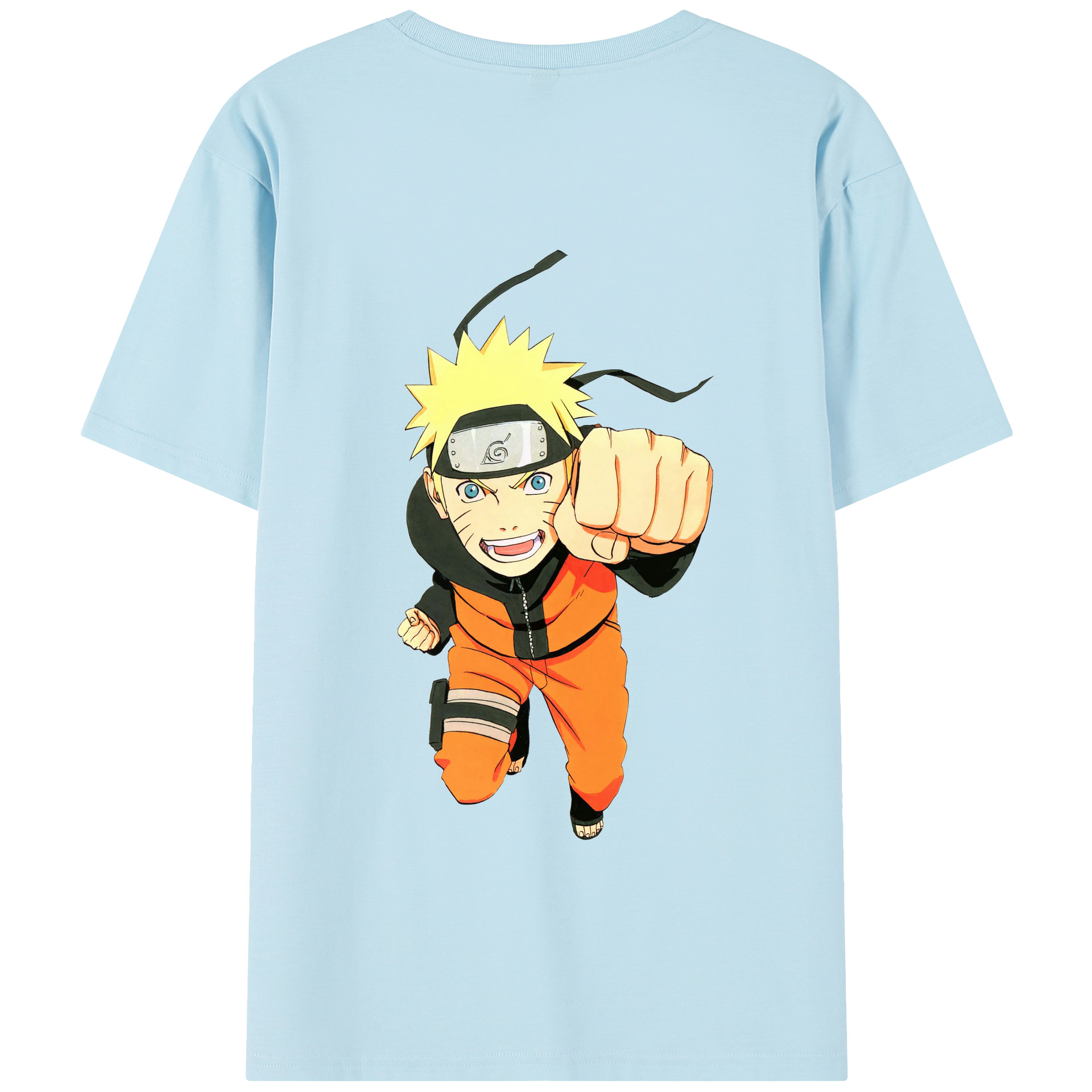 （画像用） NARUTO -ナルト- うずまき ナルト Uzumaki Naruto 綿100％半袖Tシャツ（背面プリント）